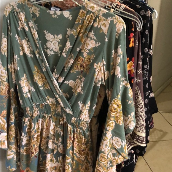 #65 LAST 1! BOHO STYLE BELL SLEEVE DRESS - Picture 6 of 11